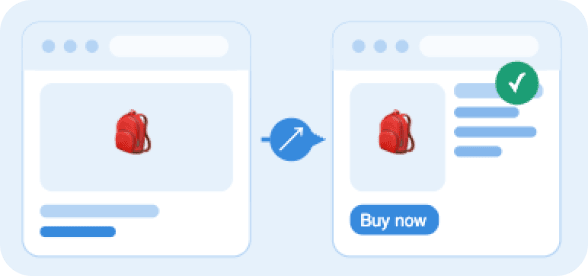 Product page preview listing a local shop