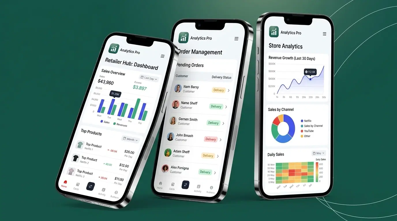 EveryStore Retailer Dashboard and Analytics preview