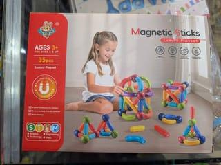 35-Piece Magnetic Building Sticks