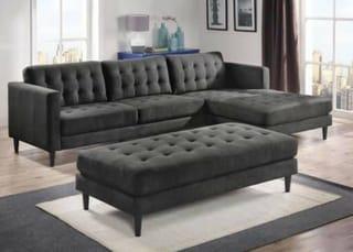 Tufted Sectional Sofa Set