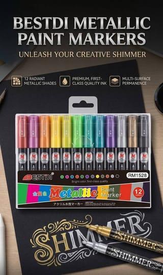 BESTDI Metallic Paint Markers