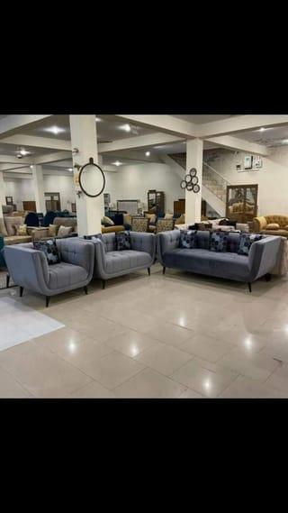 Modern Velvet 5 Seater Sofa Set
