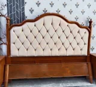 Tufted Velvet Wooden Bed