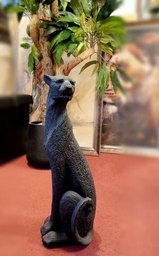 Elegant Black Panther Sculpture