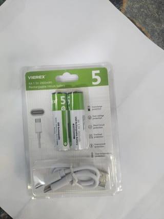 Vierex USB Rechargeable AA Batteries