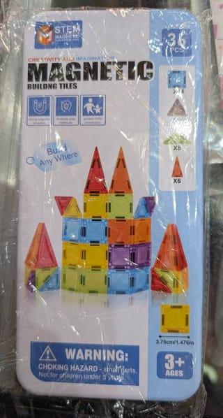 36-Piece Magnetic Building Tiles