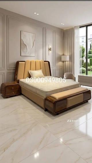 Modern Wooden Bed Set