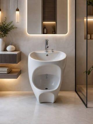 Modern Pedestal Bathroom Vanity