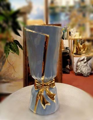 Modern Gold Bow Vase