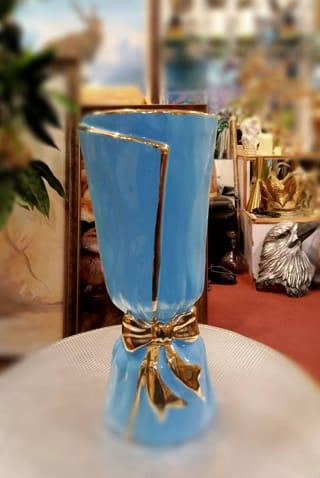 Elegant Gold Bow Vase