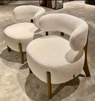 Modern Boucle Accent Chair