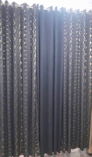 Black Gold Pattern Curtains