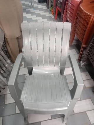 Modern Grey Plastic Patio Chair
