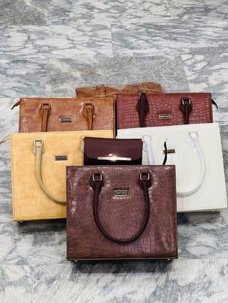 Elegant Crocodile Pattern Handbag
