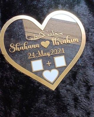 Personalized Heart Photo Plaque