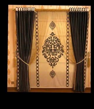 Elegant Embroidered Window Curtains