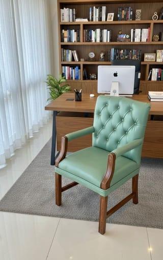 Tufted Mint Green Office Chair