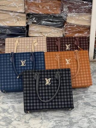 Checkered Pattern Ladies Tote Bag