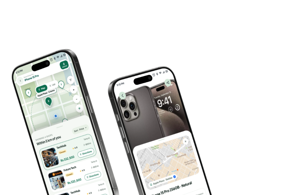 Traveller searching nearby power banks on map